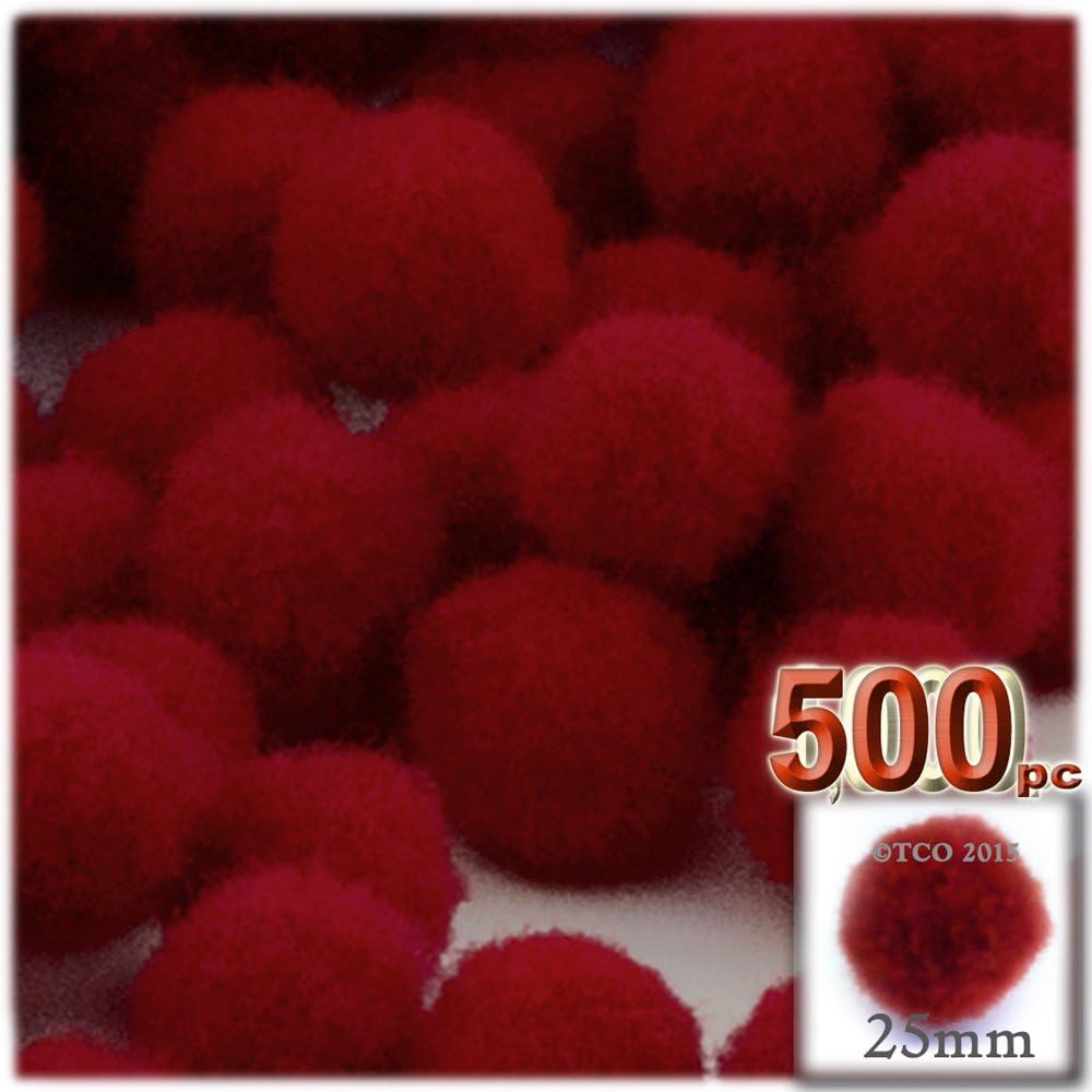 The Crafts Outlet 500-Piece Coffee Brown Pom Poms