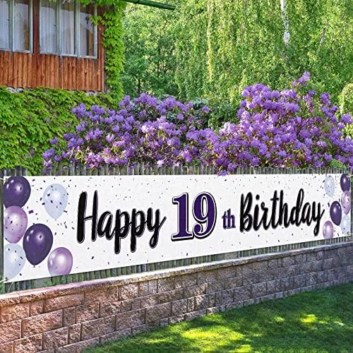 19th Birthday Balloon Banner Decoration
