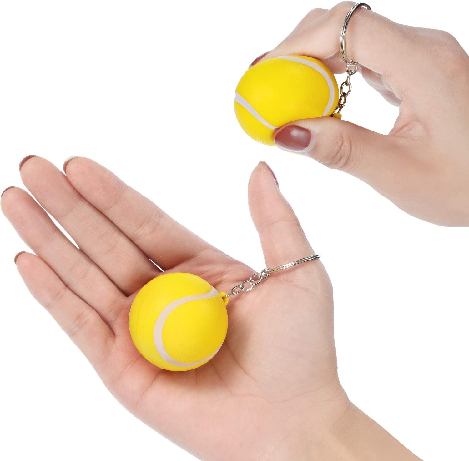 Blulu 20 Pack Tennis Ball Keychains Stress Relief Party Favors