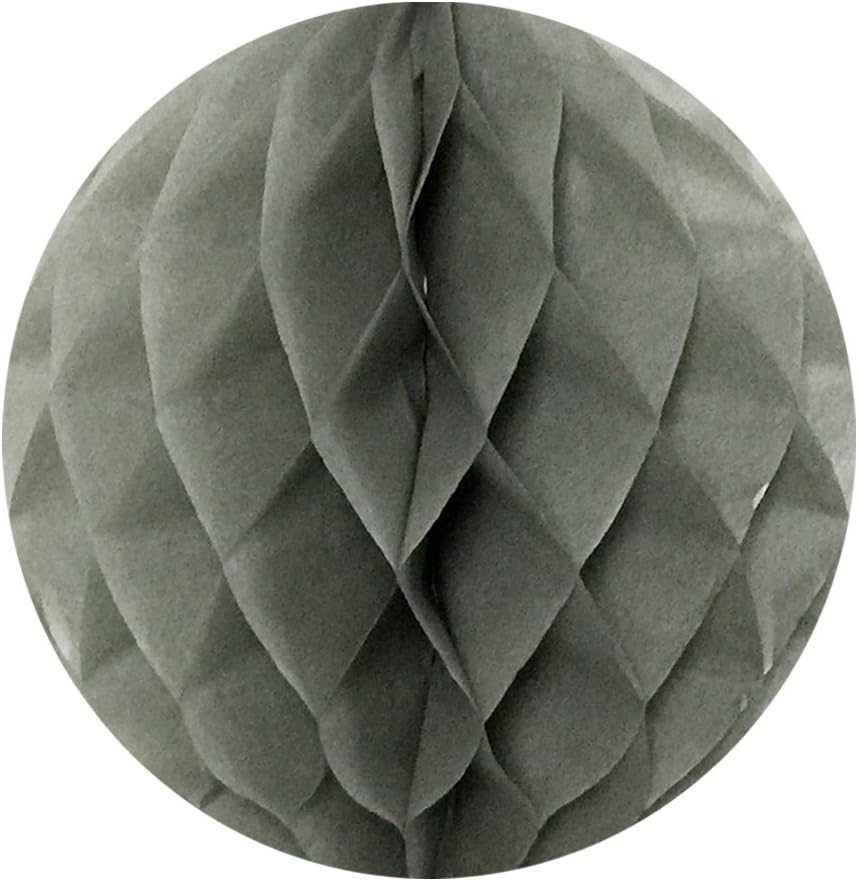 Wrapables 14 Inch Tissue Honeycomb Balls Gray Set of 2