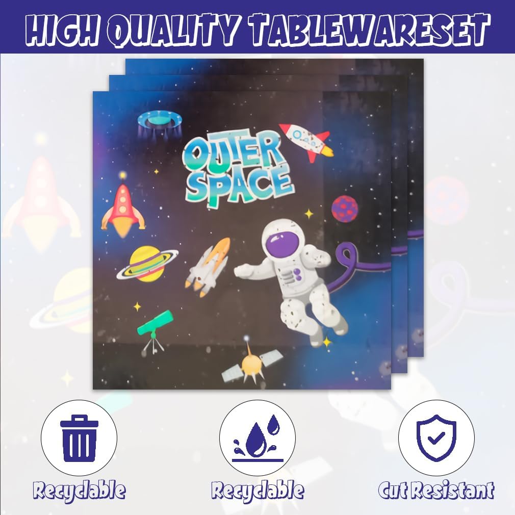 40pcs Space Party Supplies Set for 24 Guests