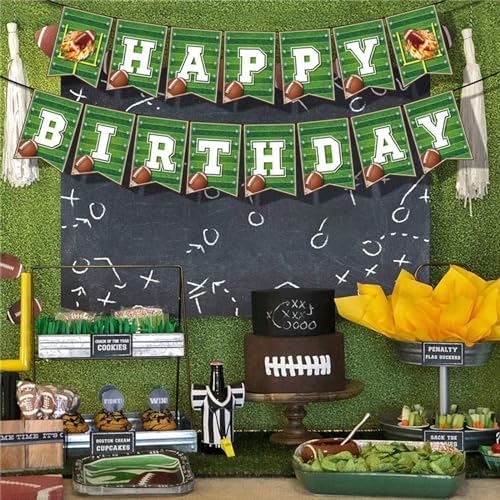 Football Themed Birthday Banner Decorations Set