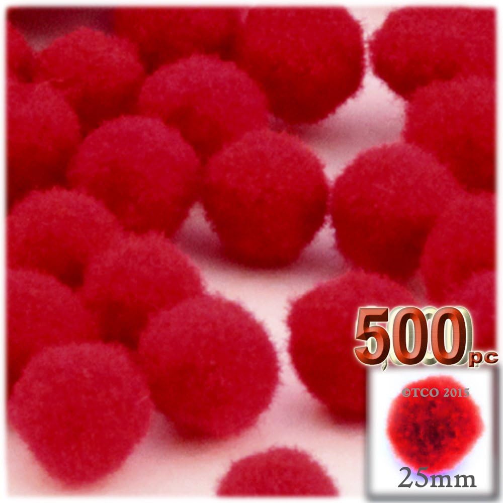 The Crafts Outlet 1000 Piece Acrylic Pom Poms Emerald Green