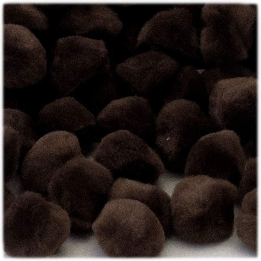 The Crafts Outlet 500-Piece Dark Brown Pom Poms
