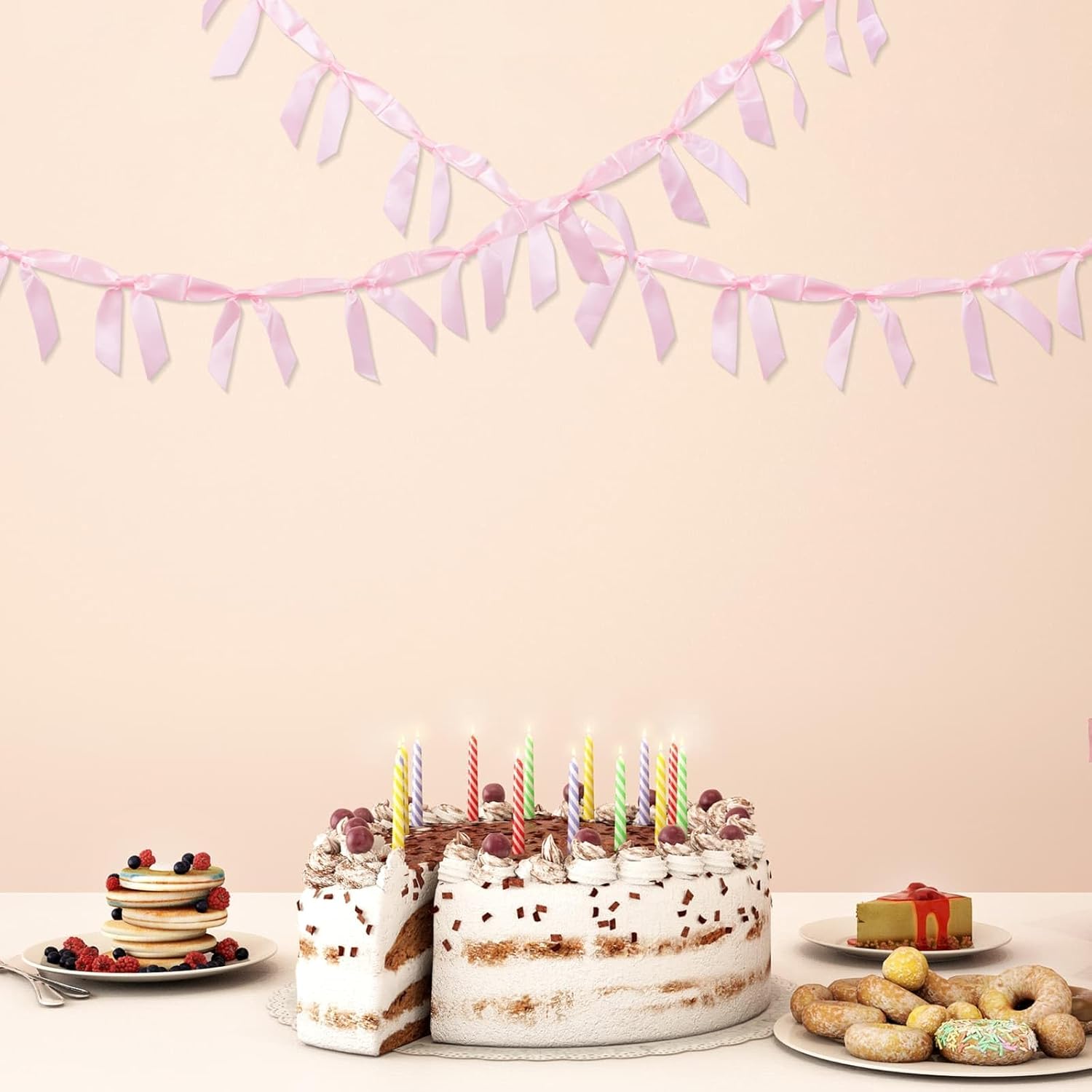 YKW 2 Pack Pink Ribbon Banners 8ft Each 1
