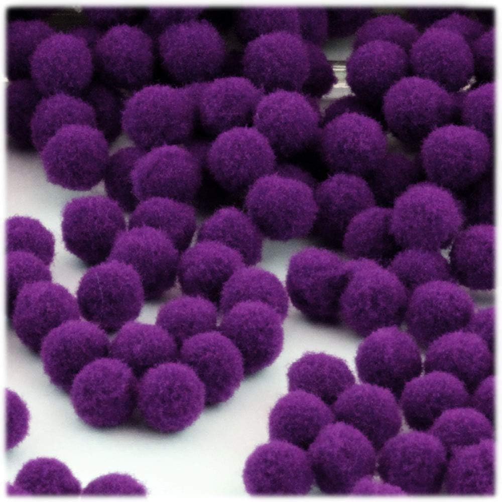 The Crafts Outlet 1000 Piece Pom Poms Purple 12mm