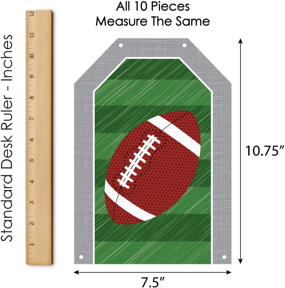Big Dot of Happiness End Zone Football Door Banner Set
