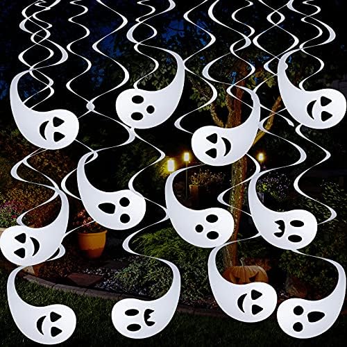 Zonon Halloween Decorations 24-Piece Spiral Ghost Set