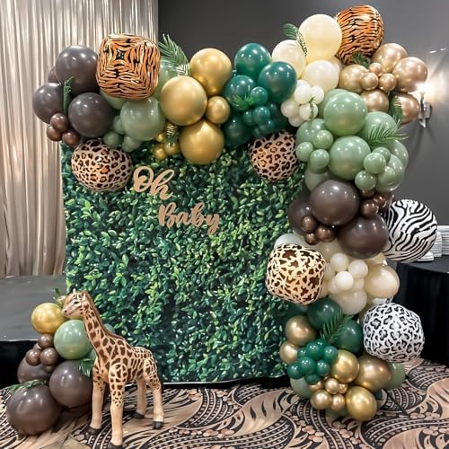 6PCS Safari Animal Balloons 22Inch for Kids Party Decor