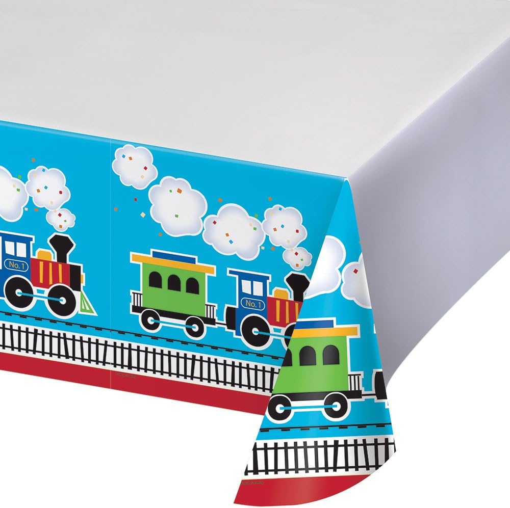 Creative Converting Border Print Plastic Tablecover All Aboard