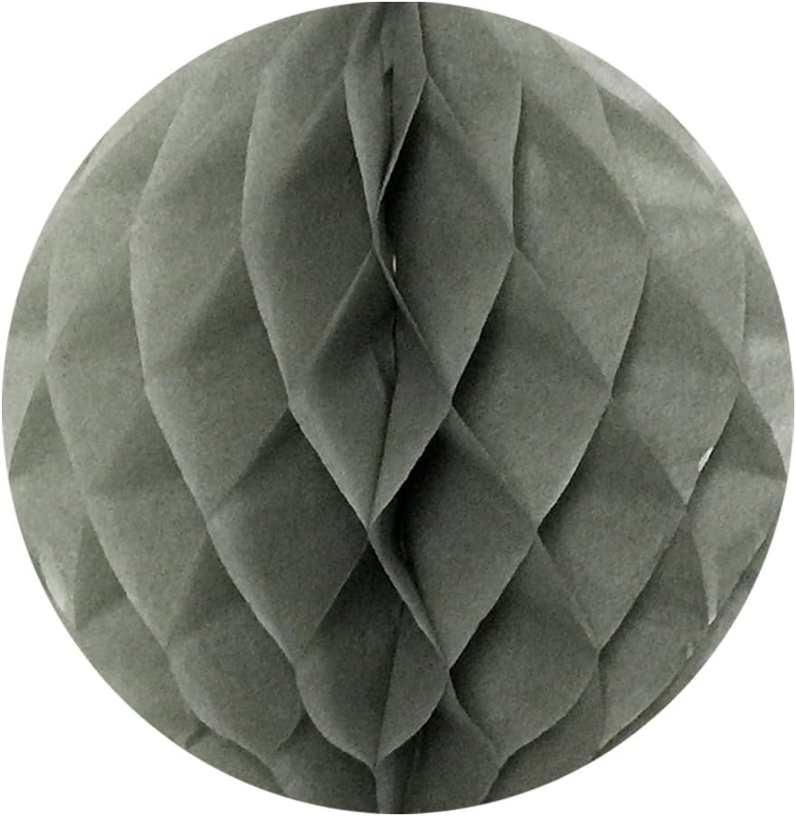 Wrapables 16 Inch Tissue Honeycomb Balls Set of 2 Gray