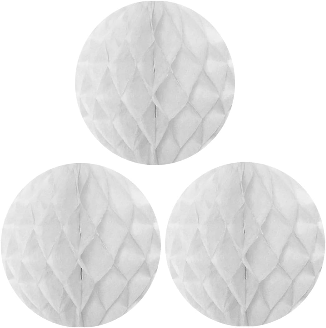 Wrapables 12 Inch Tissue Pom Poms Set of 3 White