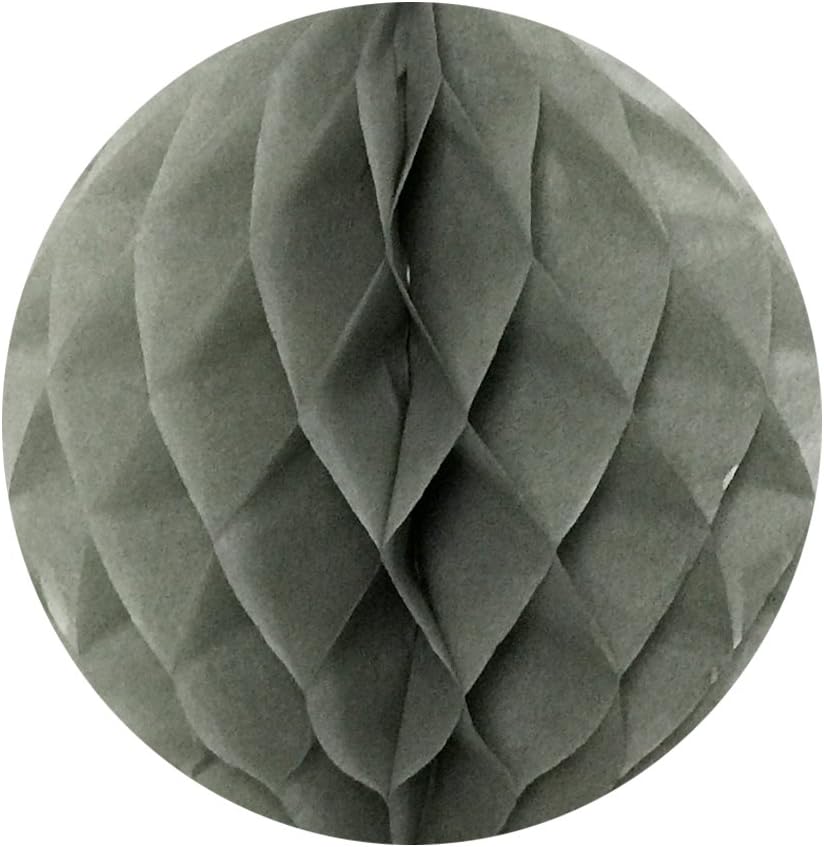 Allydrew Gray 8 Inch Tissue Honeycomb Ball 4 Pack