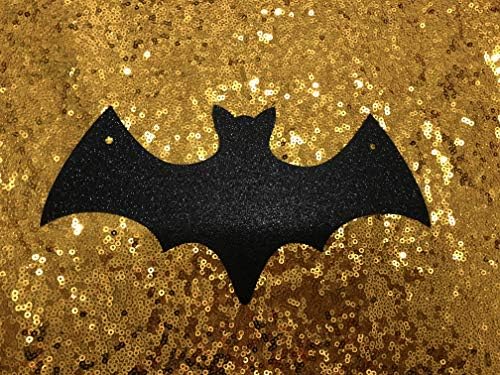 LeeSky Black Glitter Bat Garland Halloween Decor
