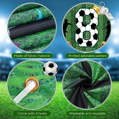Soccer 8th Birthday Banner for Boys - Large Party Decor