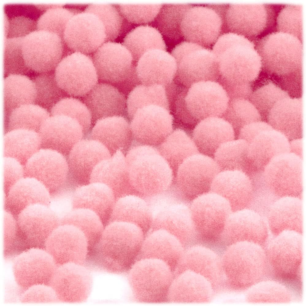 The Crafts Outlet 1000 Piece Pink Pom Poms 12mm Round Acrylic