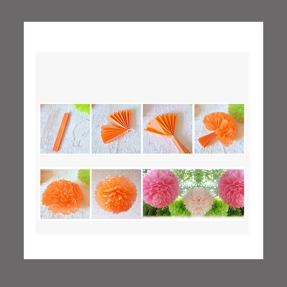 10Pcs 12Inch Tissue Paper Ball Decorations Silver