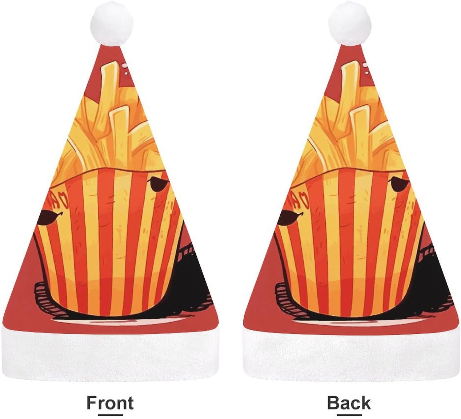 Santa Hat Cartoon French Fries Christmas Party Headwear
