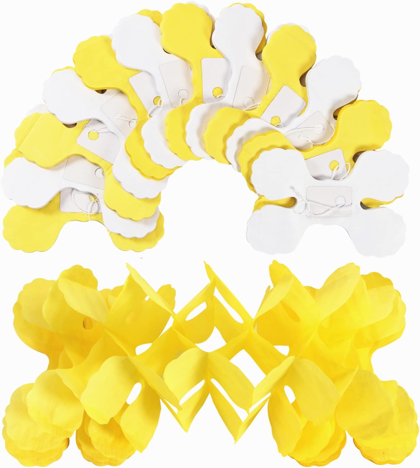 White Yellow Party Streamers Garland 157 Ft Four Leaf Clover Hanging Banner