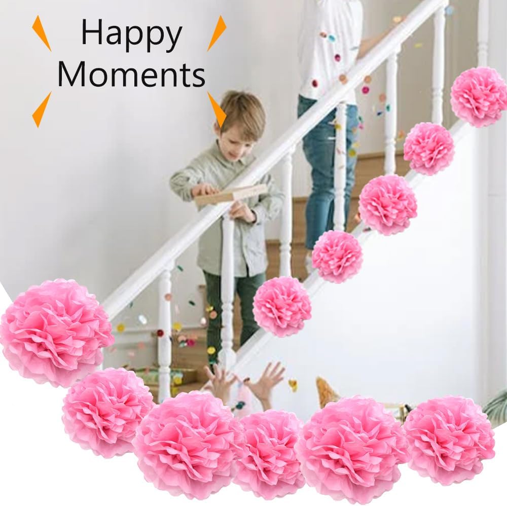 Ruidee 12 Pieces Tissue Paper Pompoms for Party Decorations