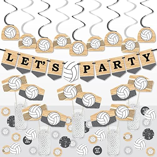 Big Dot of Happiness Volleyball Decor Kit 51 Pieces