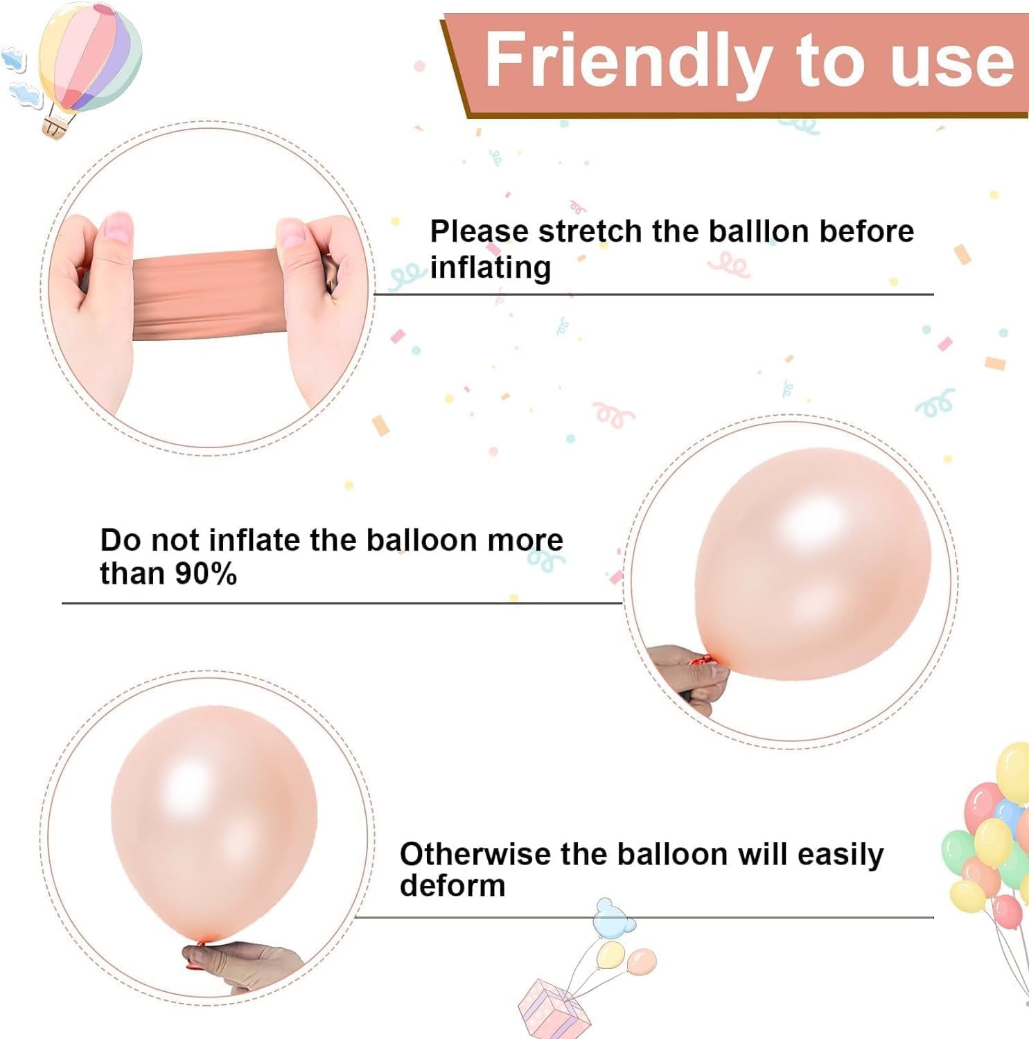 Dusty Pink Boho Balloons Set for Party Decor