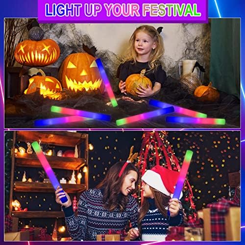 Taotuo 102PCS LED Foam Glow Sticks Party Supplies
