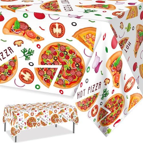 PHOGARY Pizza Tablecloth for Party Tables