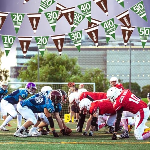 3 Pack Football Bunting Banner for Party Decorations