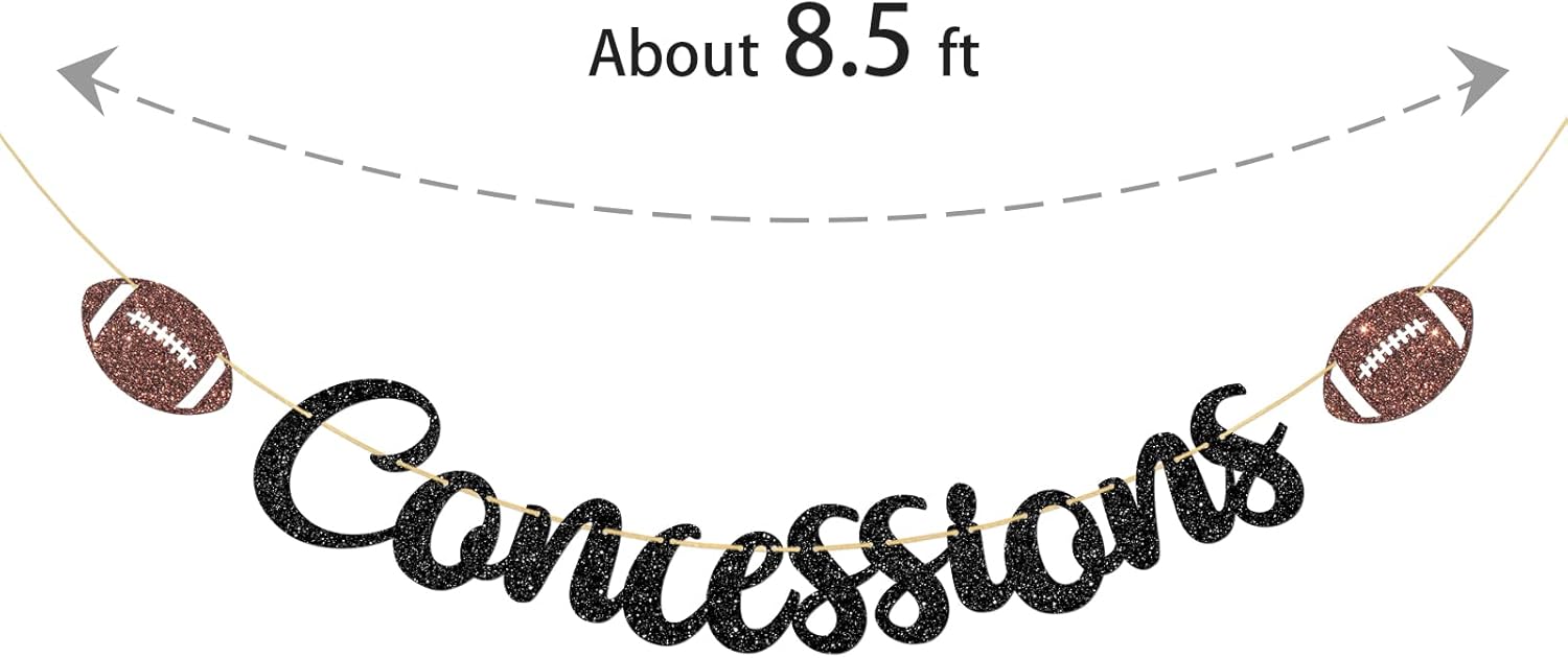 Dalaber Football Concessions Banner for Kids Birthday Decoration