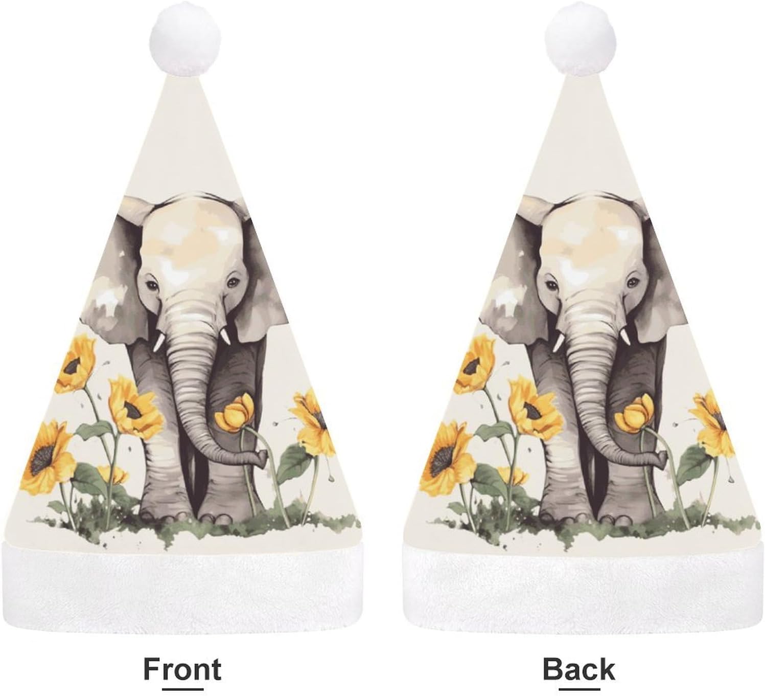 Santa Hat Elephant And Sunflower Christmas Headwear