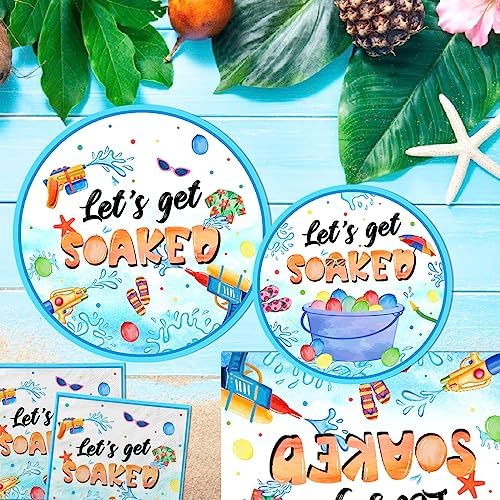 Summer Party Decorations Tableware Set for Pool and Beach