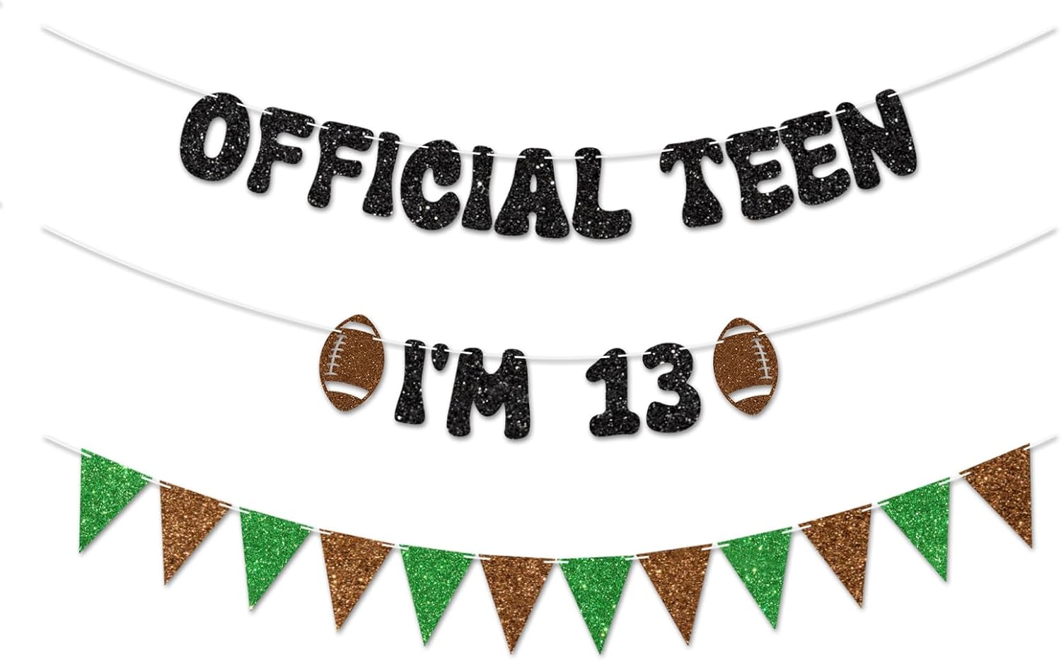 Vofrise Football 13th Birthday Banner for Boys