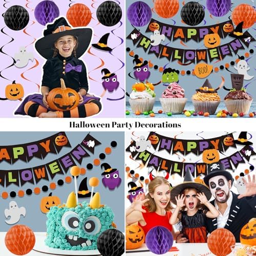 Meowtastic Happy Halloween Banner Decorations