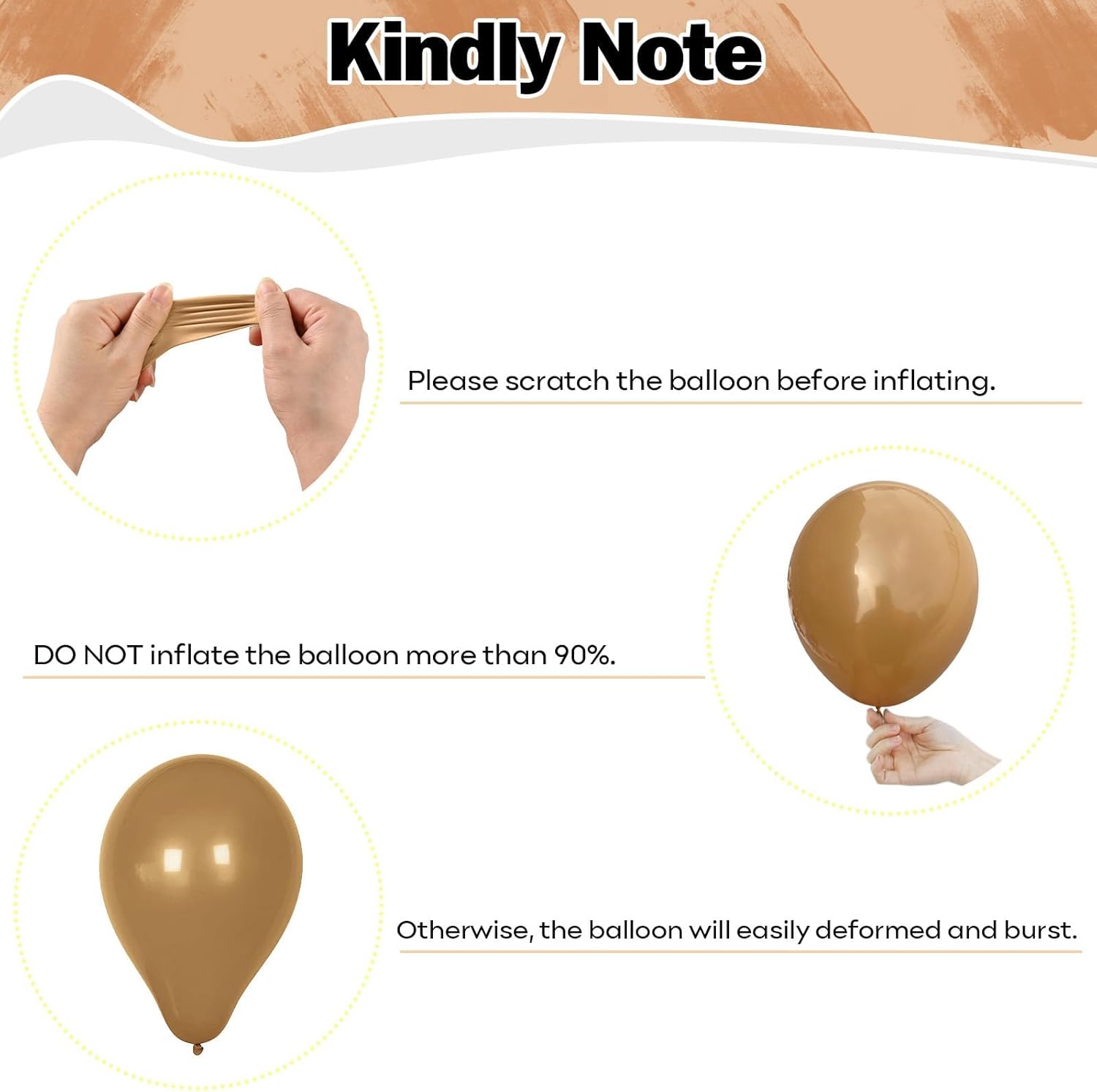 Brown Balloons Set 35 Pcs 12 Inch Neutral Party Decorations