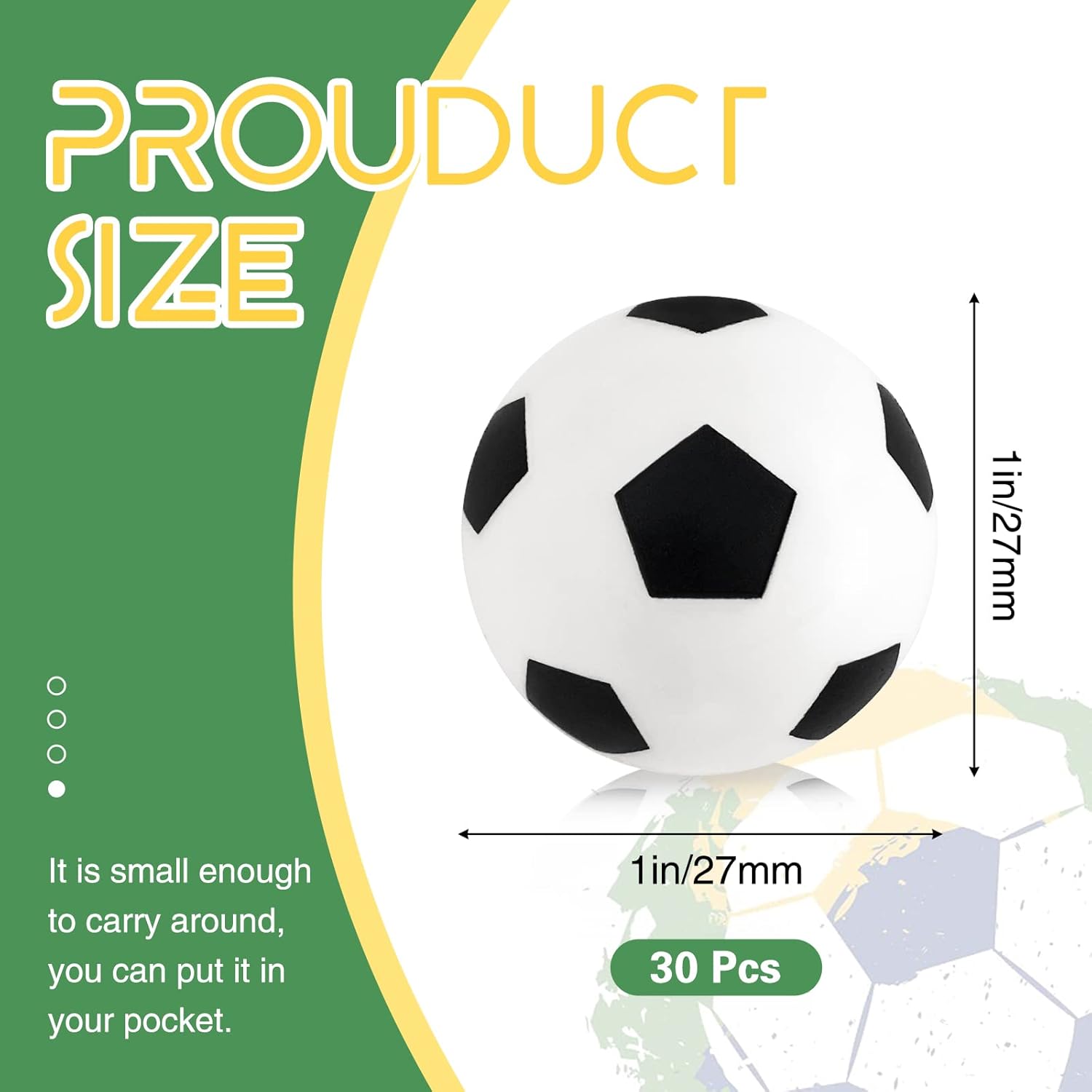 30pcs Mini Soccer Bounce Balls for Stress Relief and Party Favors
