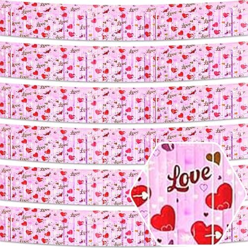 6 Pack 10 Feet Pink Metallic Foil Garland 1