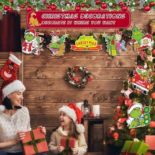 11Pcs Large Funny Christmas Door Decor Kit