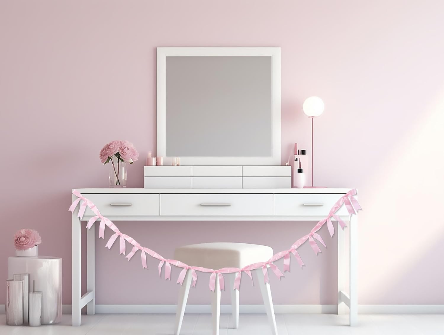 YKW 2 Pack Pink Ribbon Banners 8ft Each