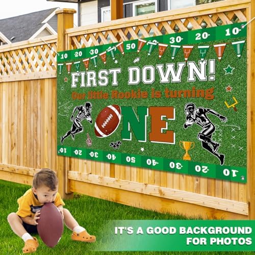 Football 1st Birthday Banner for Boys 5x3ft