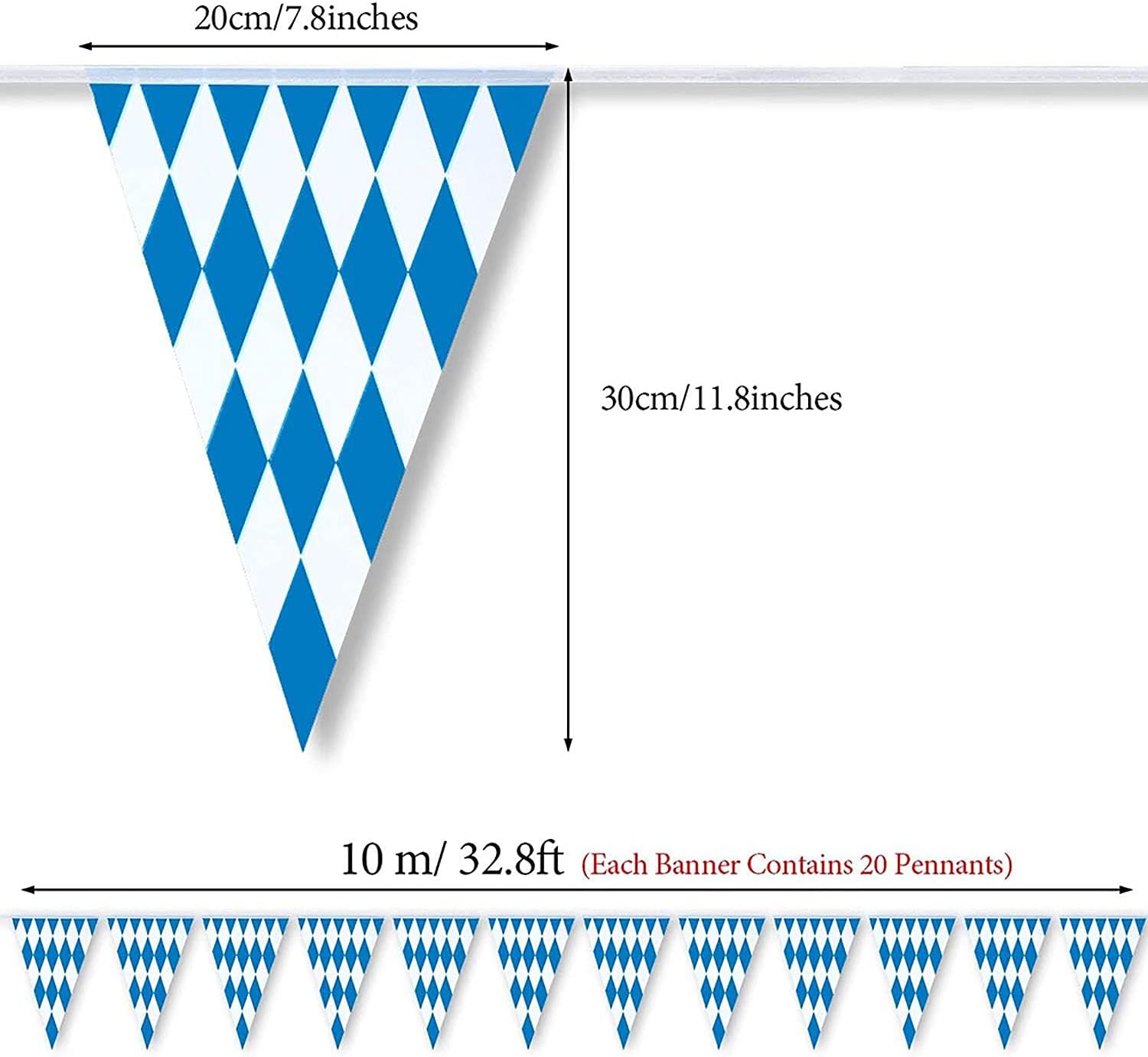 131 Feet Oktoberfest Bavarian Flag Set 4PCS