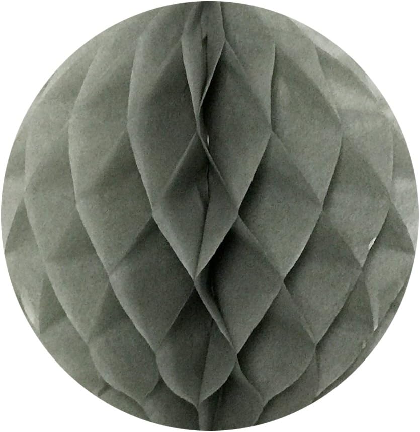 Wrapables 10 Inch Tissue Honeycomb Balls Set of 3 Gray