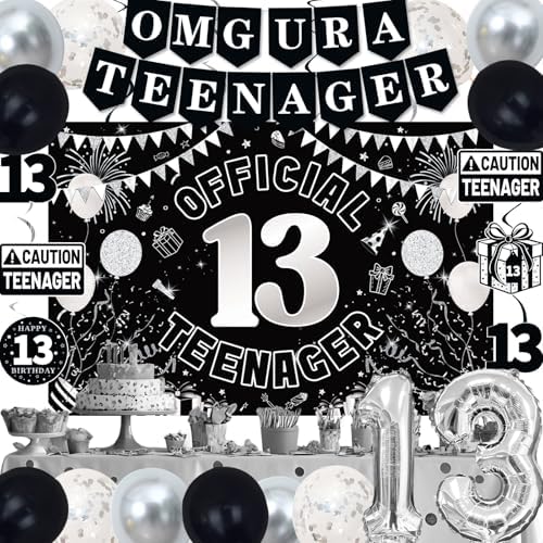 13th Birthday Decorations Set for Boys Girls