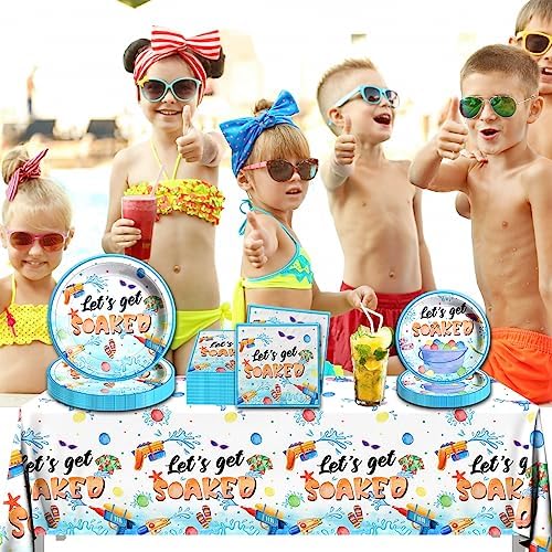 Summer Party Decorations Tableware Set for Pool and Beach