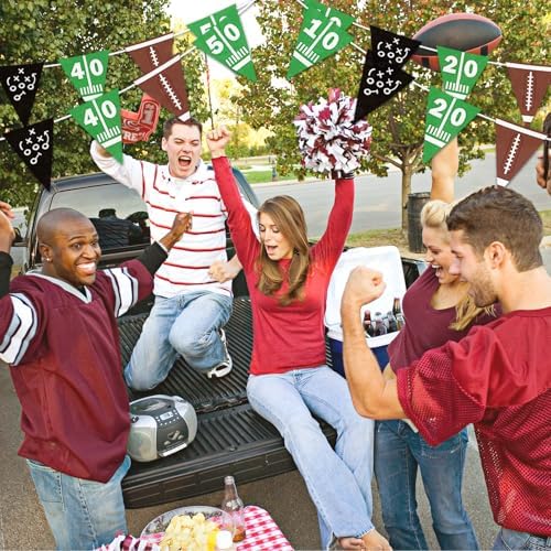 4Pcs Football Triangle Banner Decorations for Parties