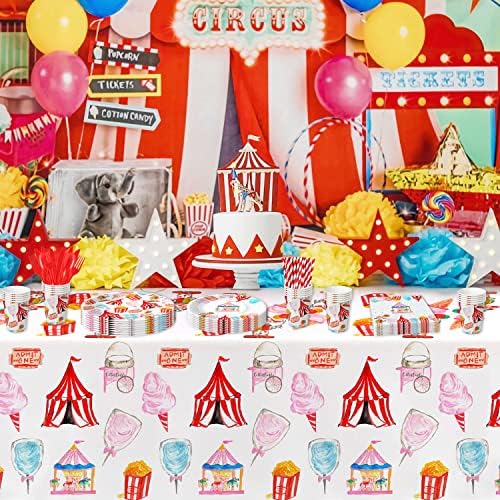 Circus Carnival Party Tableware Set for 48 Guests