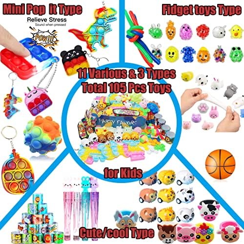 105 PCS Kids Party Favors Toy Assortment