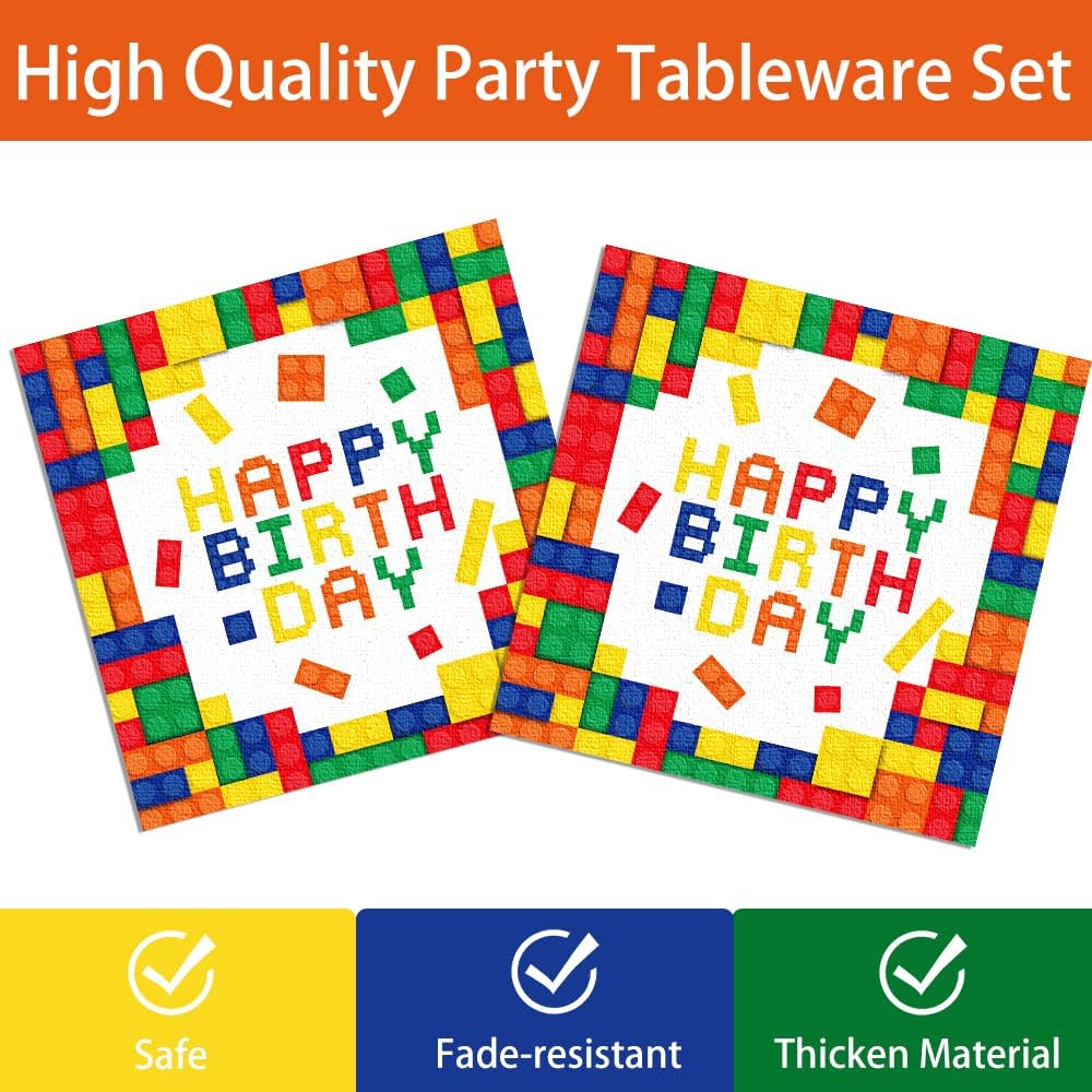 170pcs Colorful Building Block Party Supplies Set