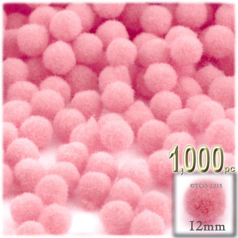 The Crafts Outlet 1000 Piece Pom Poms Purple 12mm