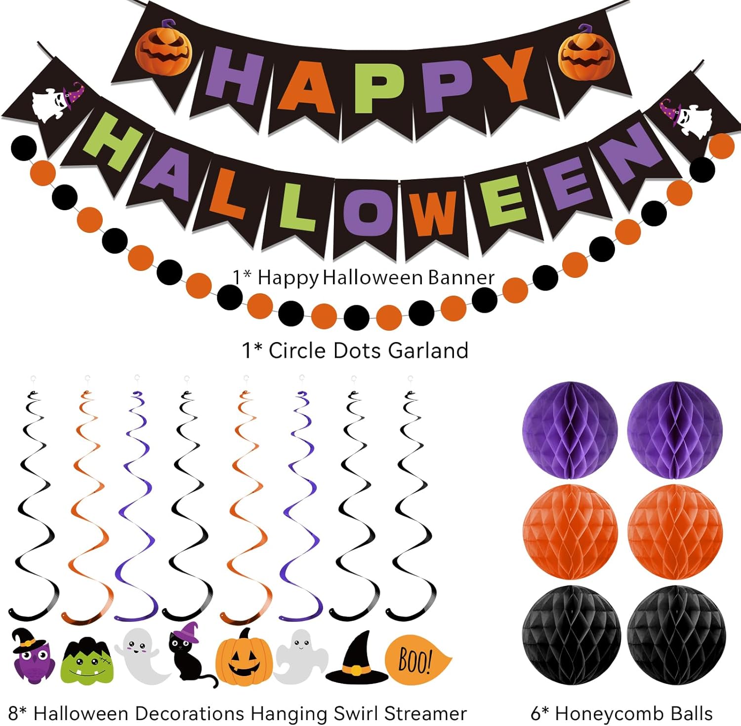 Meowtastic Happy Halloween Banner Decorations